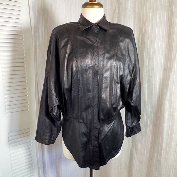 Par Originaux Pablo | Women’s | Tops | Size 7/8 | Vintage Bat Wing Genuine Leath - Picture 1 of 6